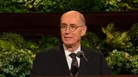 Henry B. Eyring při proslovu na generální konferenci