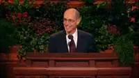 Henry B. Eyring při proslovu na generální konferenci